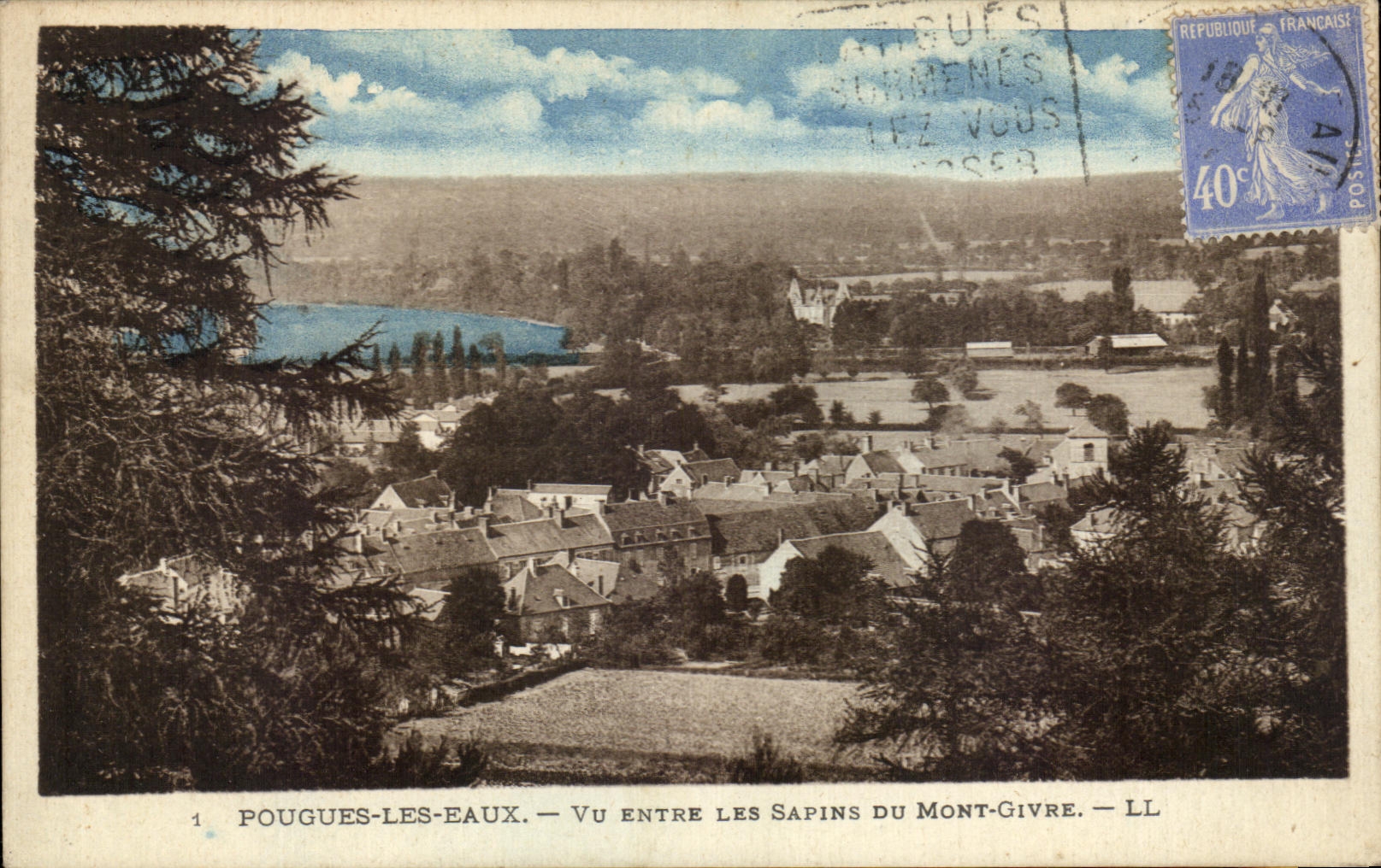 CPA Pougues Les Bains Seen between the Fir trees Of the Mount Frosts