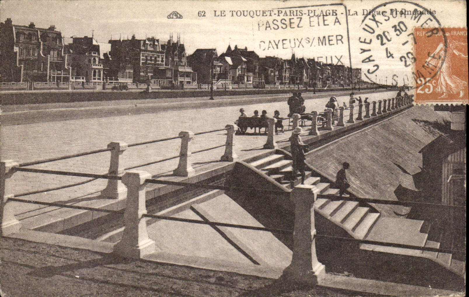 CPA Le Touquet Paris Plage La Digue promenade
