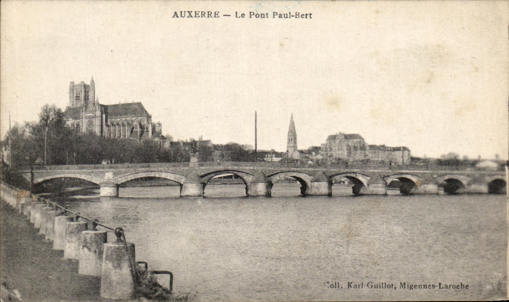 CPA Auxerre el puente Paul Bert
