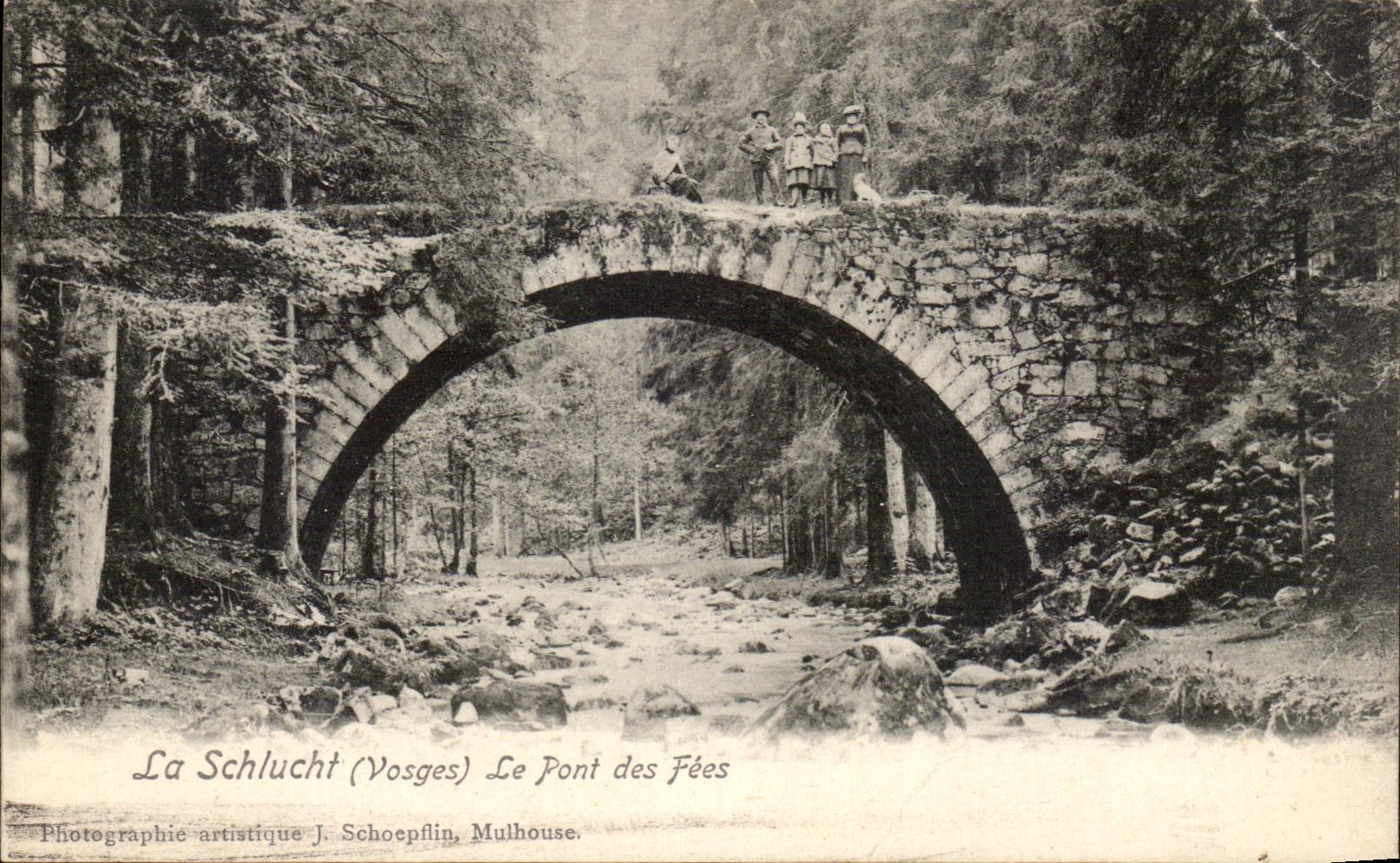 CPA Schlucht the Bridge of the Fairies Children