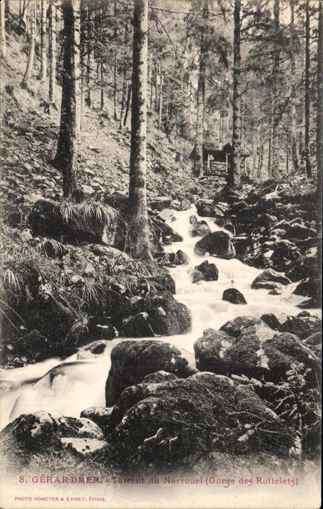 CPA Gerardmer Torrent of Narrouel Gorges with the Kinglets
