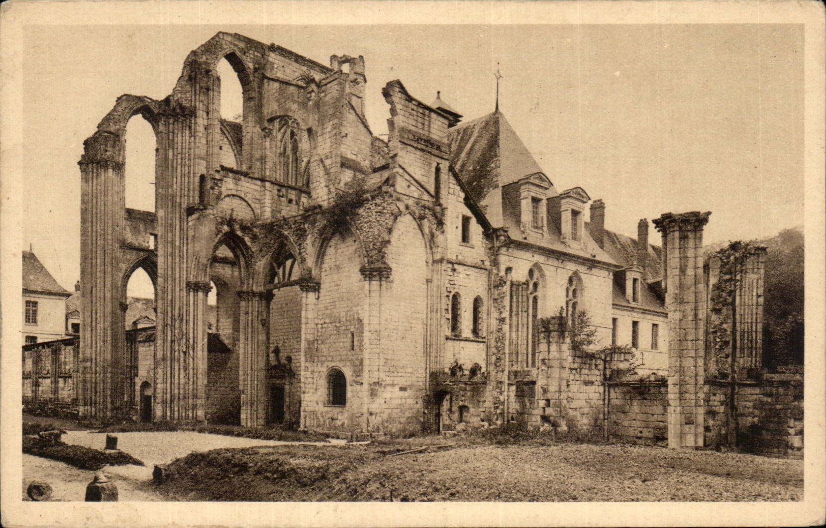 CPA Abbey of Saint Wandrille Ruins of the Abbey church