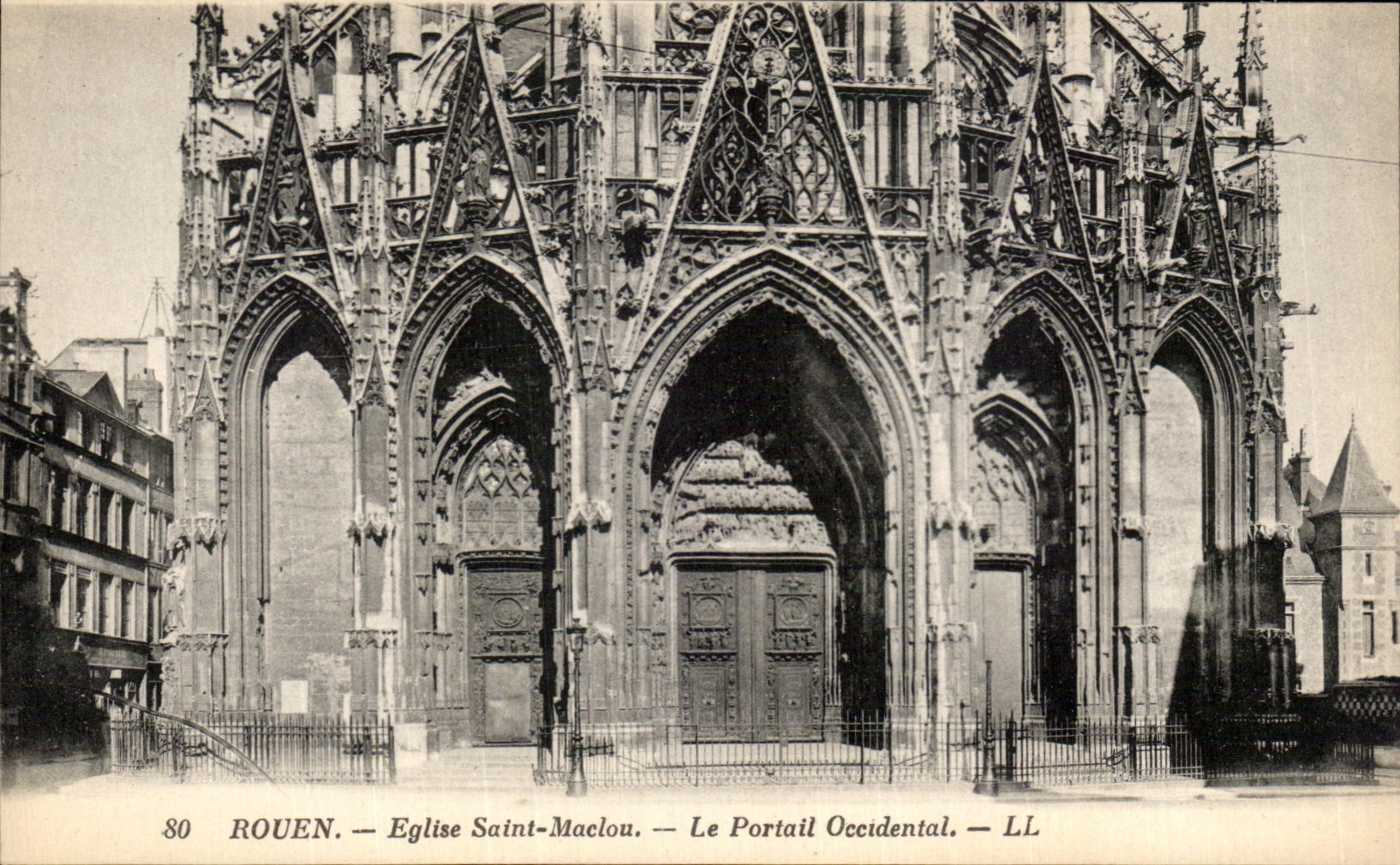 CPA Rouen Church Saint Maclou the Western Gate