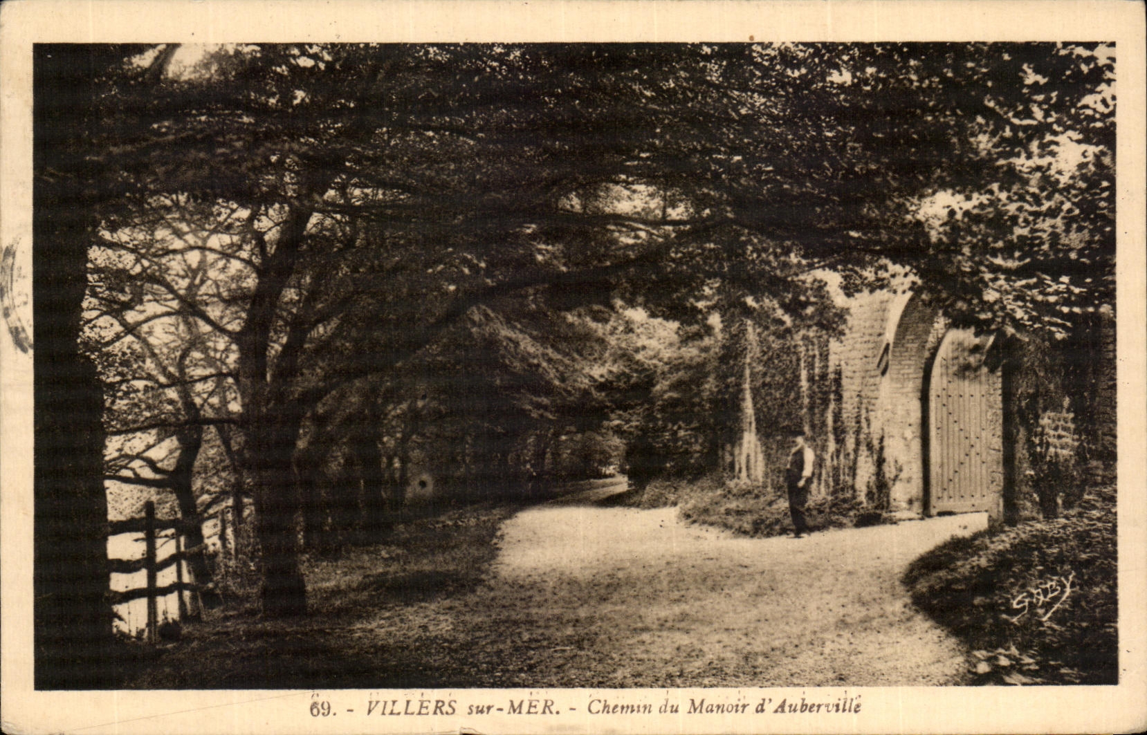 CPA Villers en el mar Chemen del senorio D Auberville