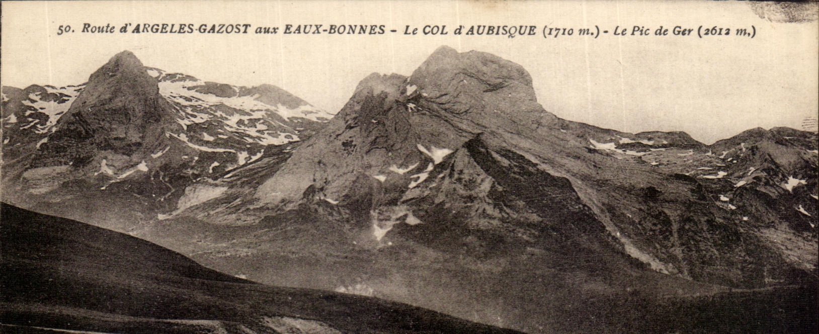 CPA Road D' Argeles Gazost With Good Water the Collar D' Aubisque the Peak De Ger