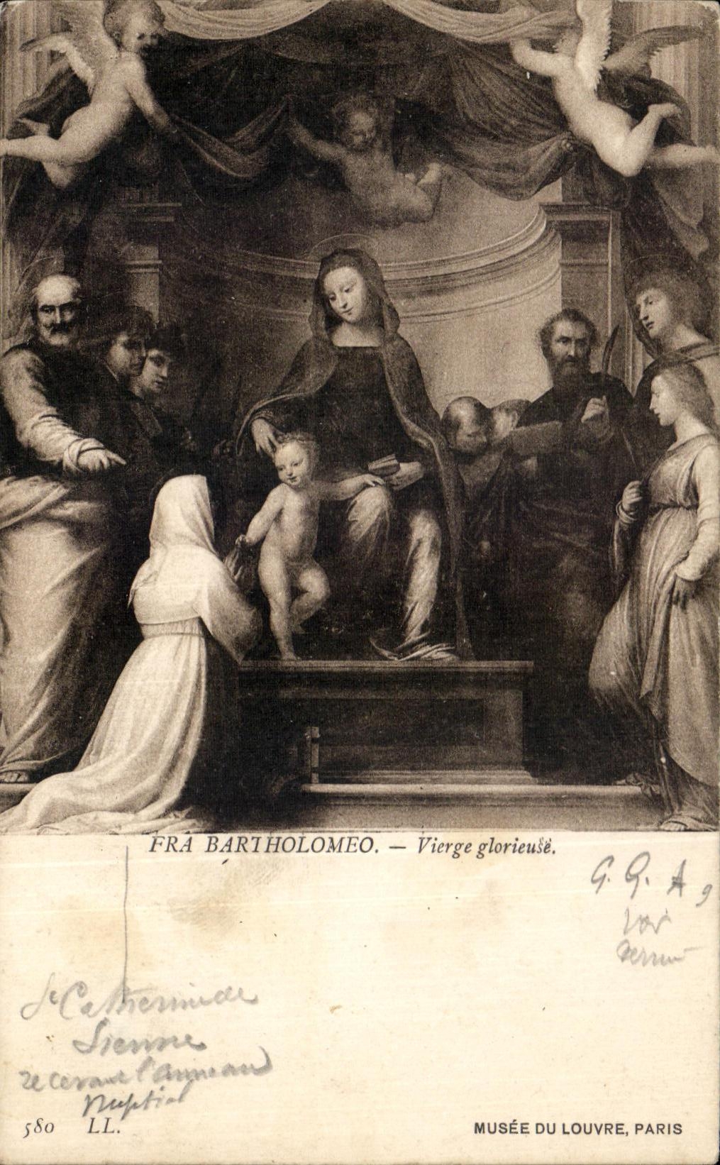 CPA Fra Bartholomeo Vierge Glorieuse Musee du Louvre paris 