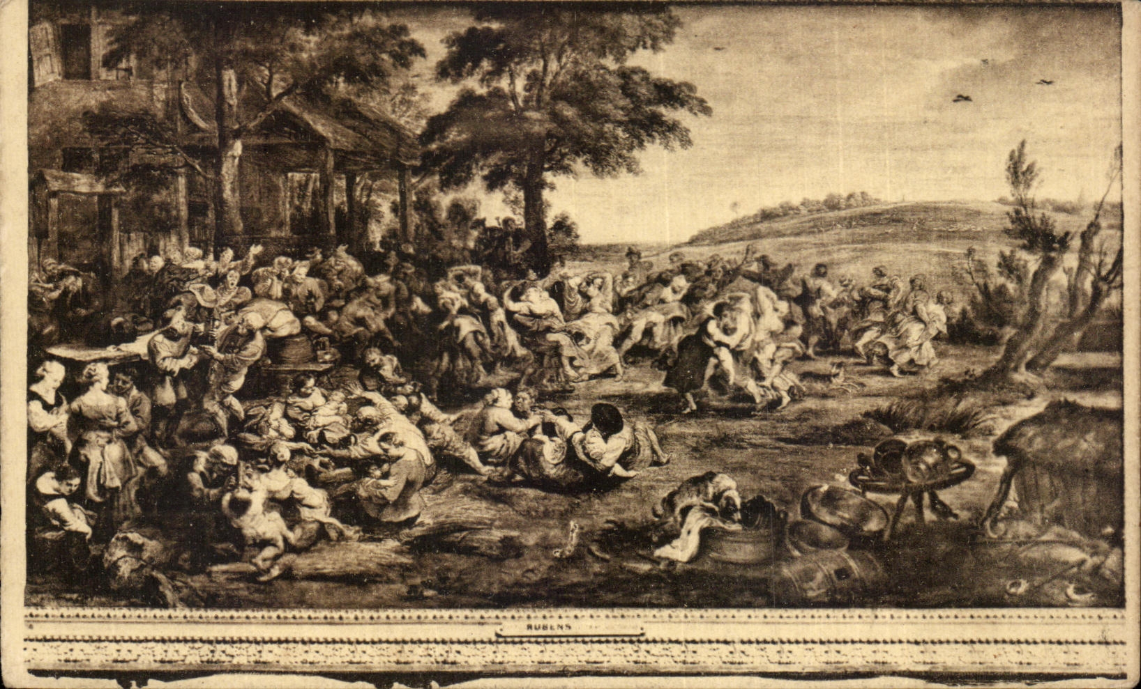 CPA Musee Du Louvre Rubens La kermesse