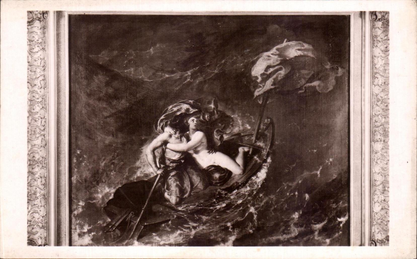 CPA Fantaisie Femme L'orage par william Etty City Art Gallery Manchester