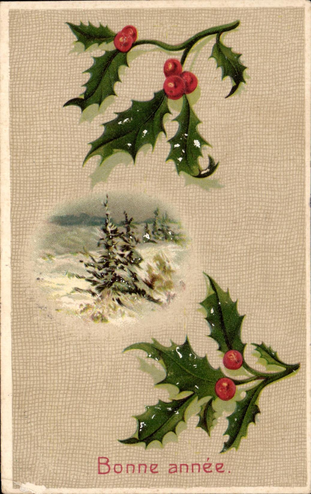 CPA Fantaisie Fleurs Bonne annee