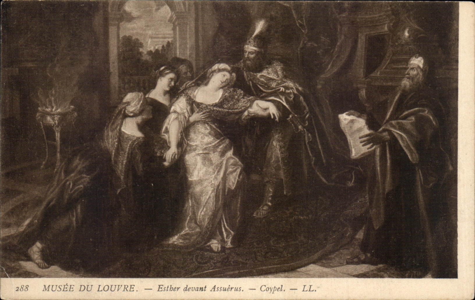 CPA Fantaisie Louvre Paris Esther devant ASsuerus Coypel