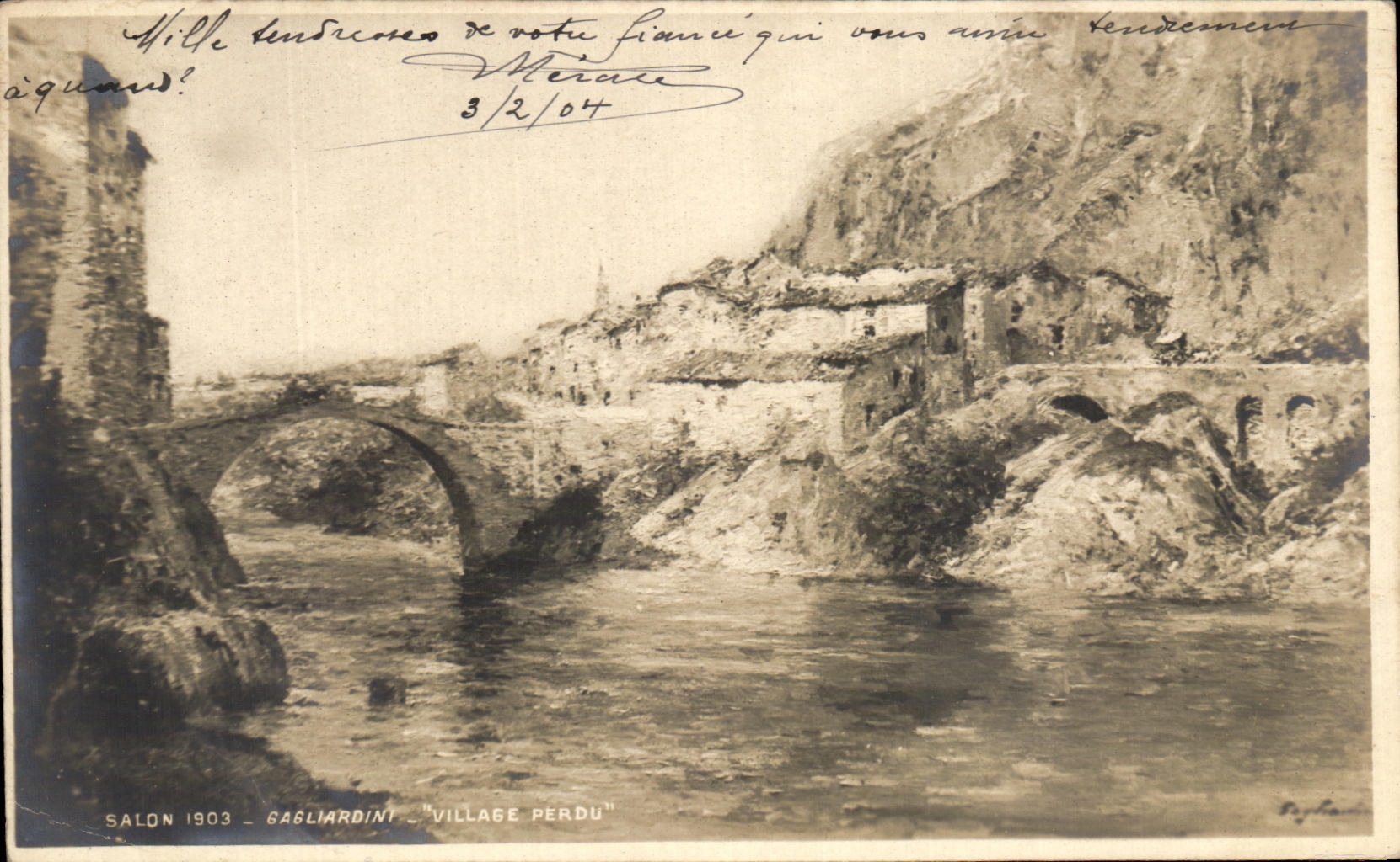 CPA Fantaisie Gagliardini Village perdu 