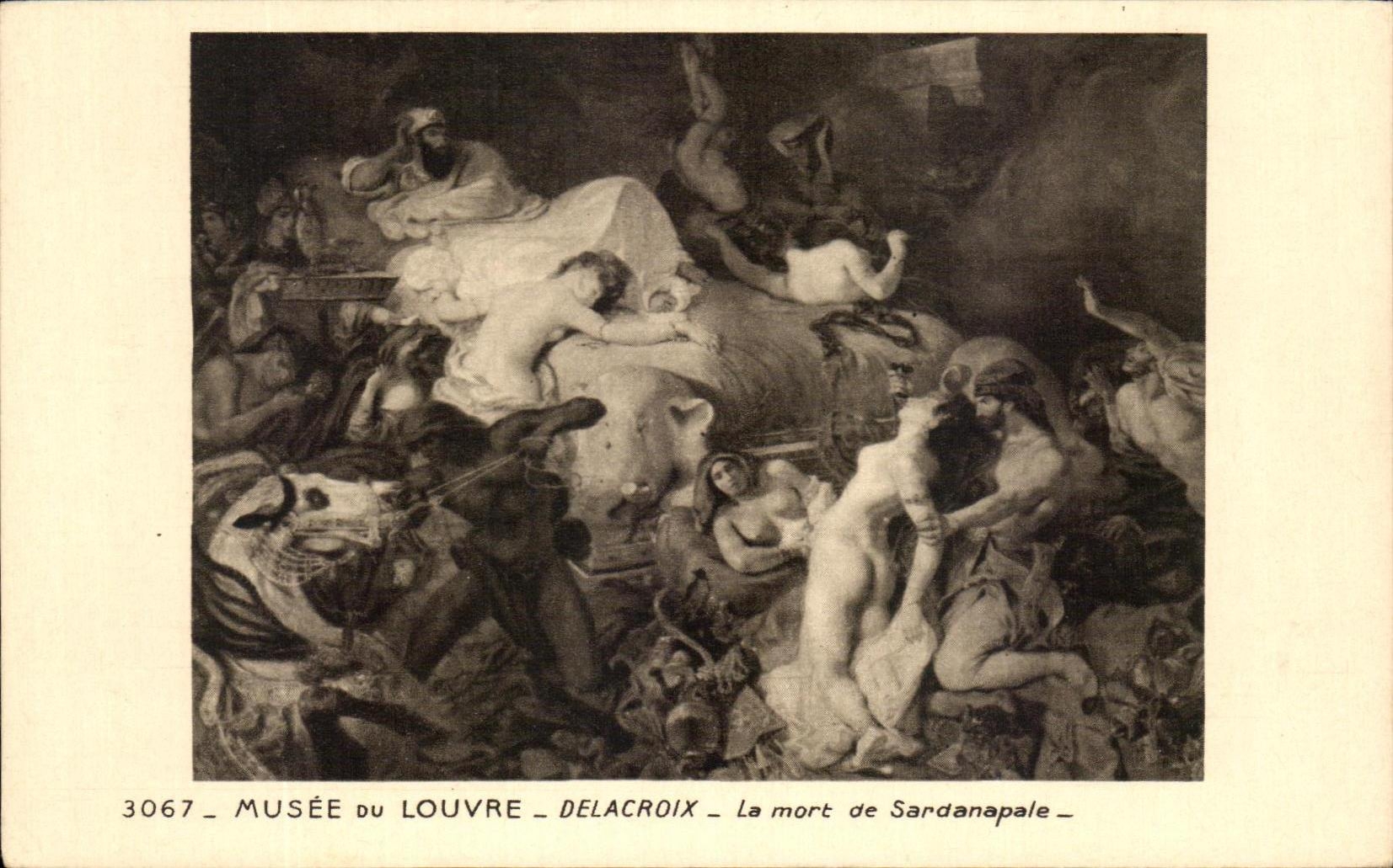CPA Fantaisie Musee du Louvre Delacroix la mort de Sardanapale