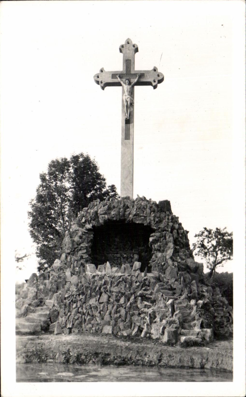 Real photo Christ in cross