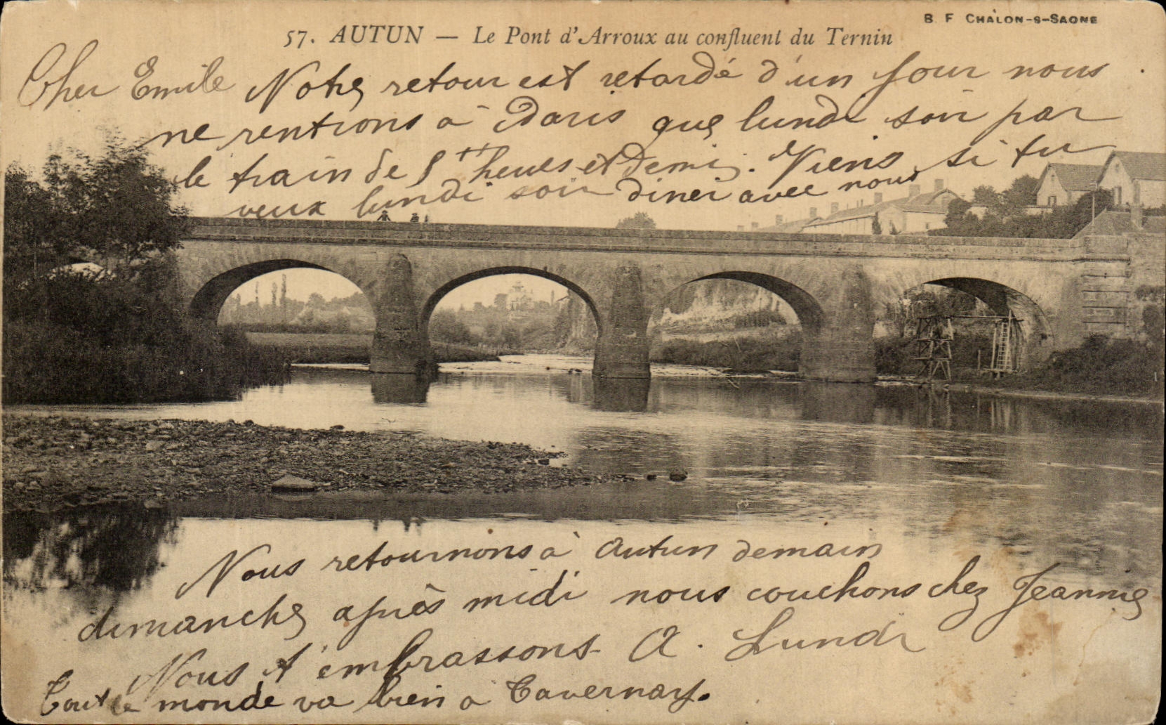 CPA Autun the Bridge of Arroux To Confiuent Of Ternin