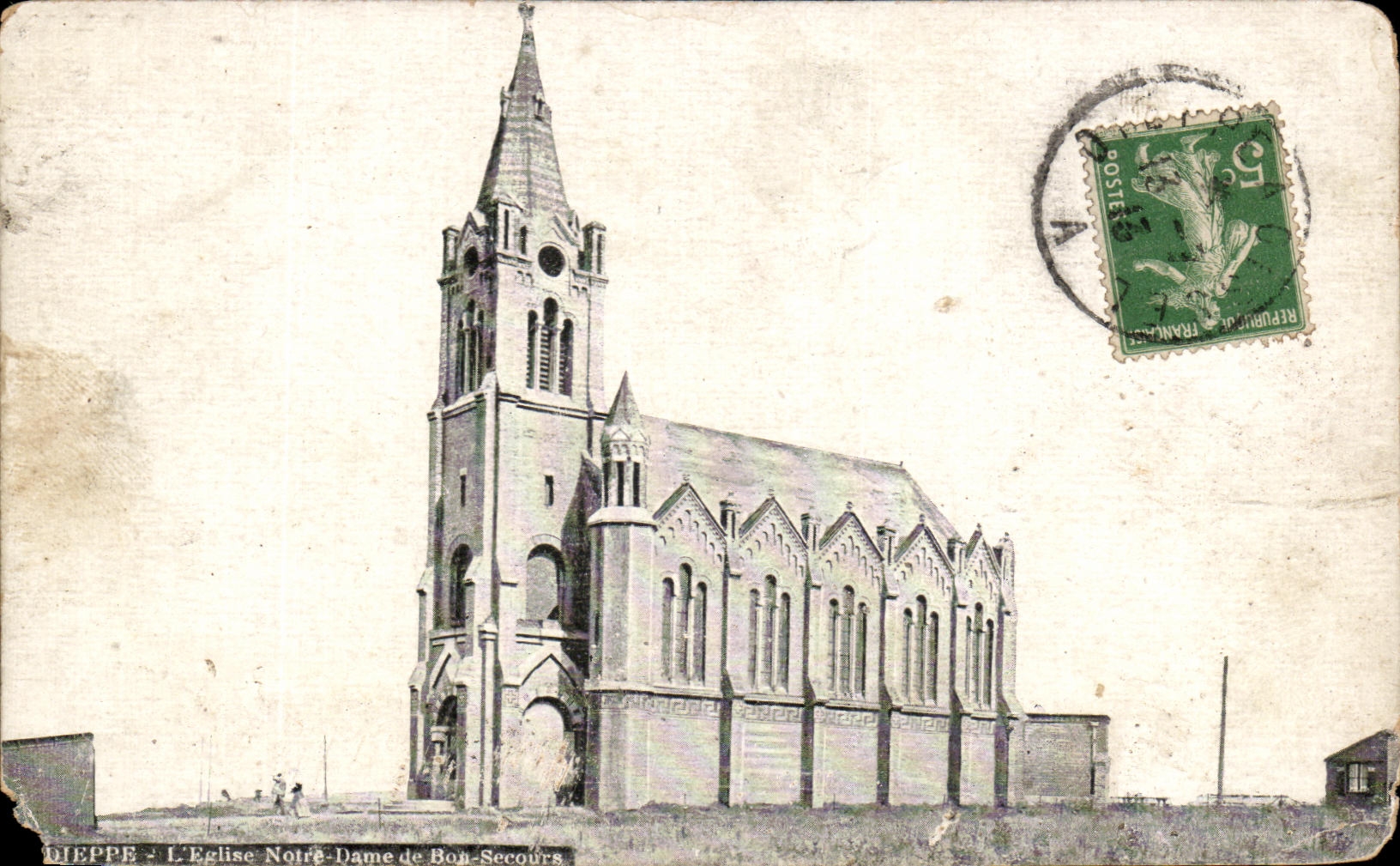 CPA Dieppe la iglesia Notre Dame de Bon Sercours