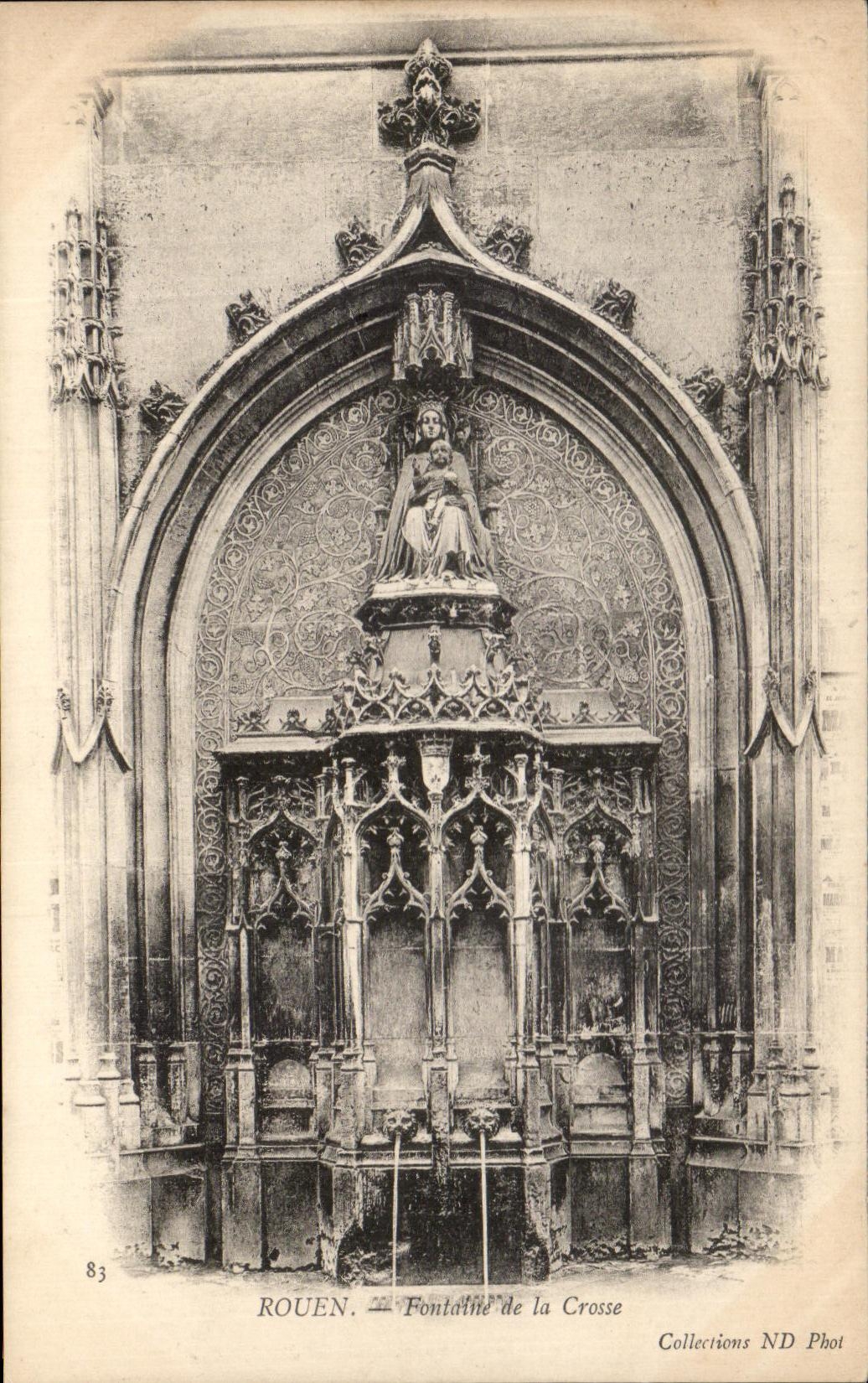 CPA Rouen Fountain of the Stick