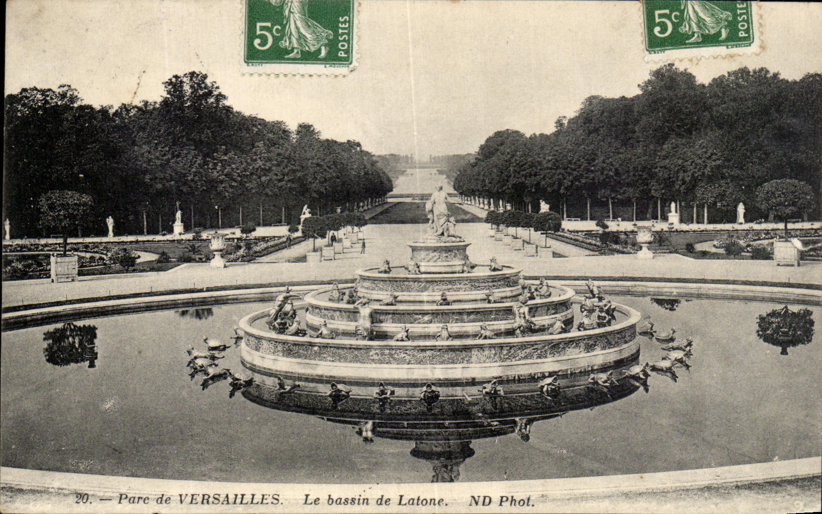 CPA Parc de Versailles Le bassin de Latone