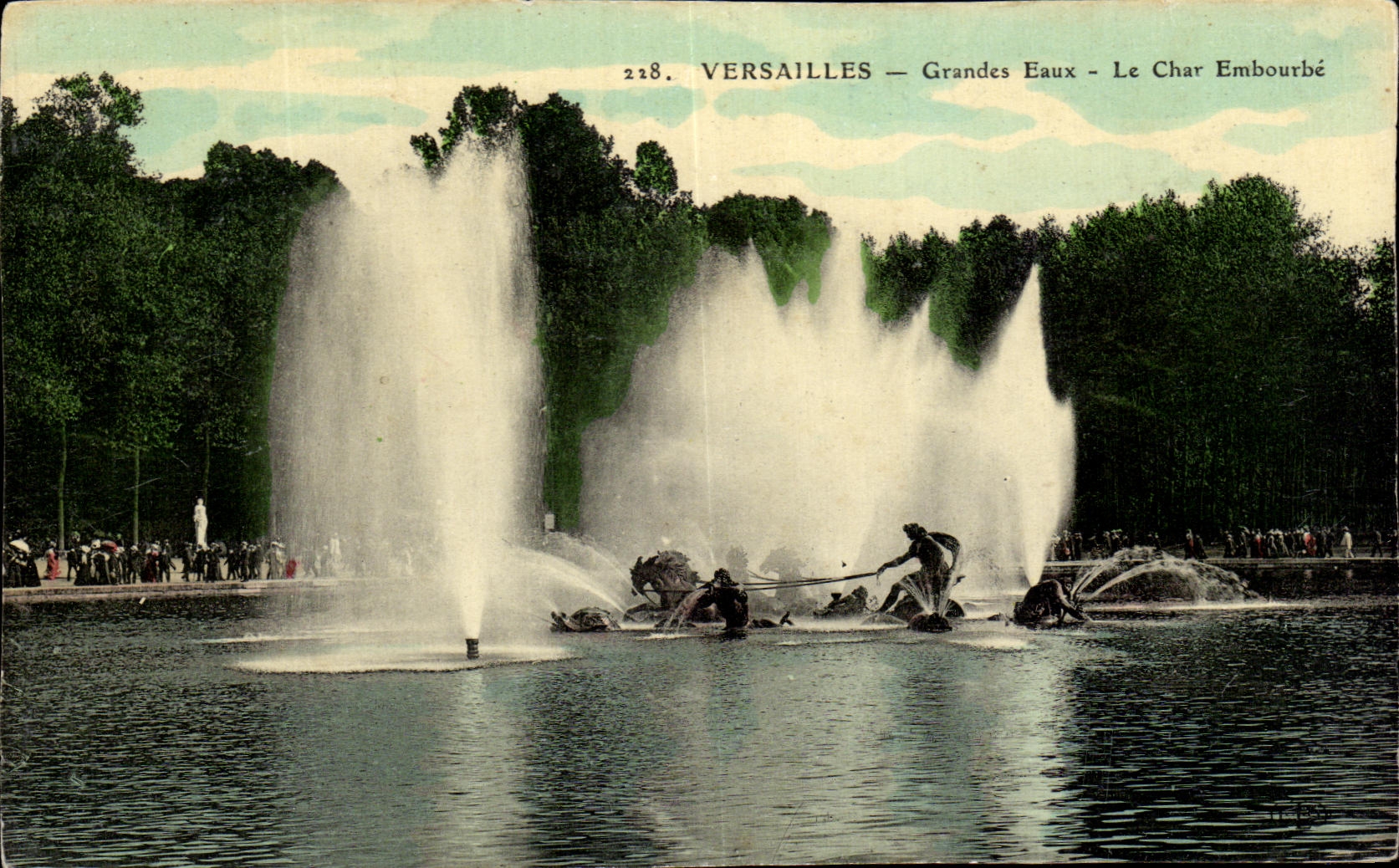 CPA Versailles Grandes Eaux Le Char Embourbe