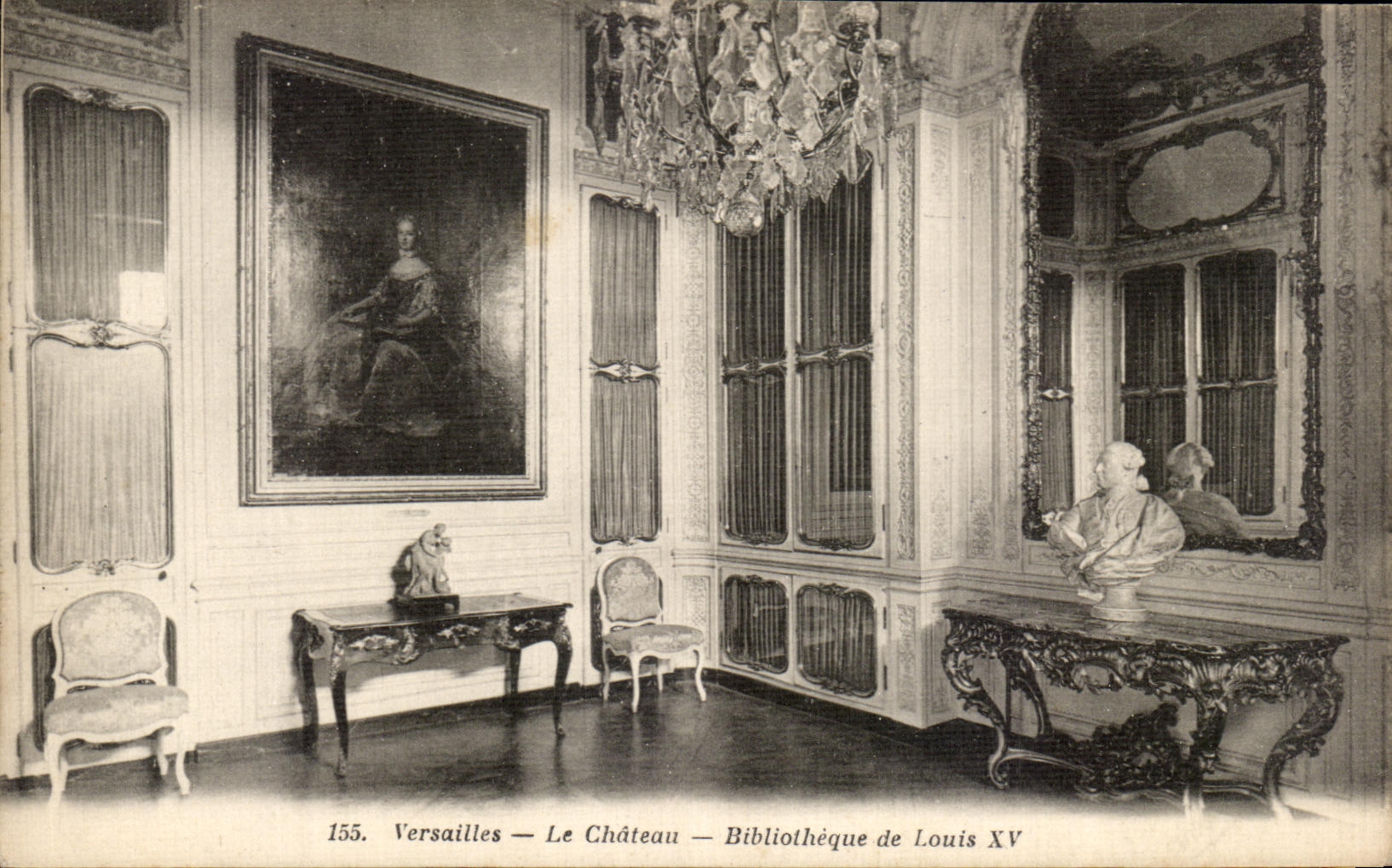 CPA Versailles Le Chateau Bibliotheque de Louis XV