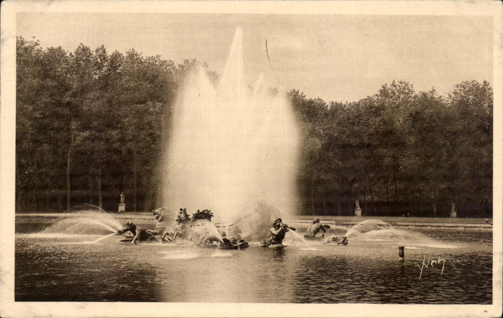 CPA Versailles Bassin d'Appollon Le Char Embourbe