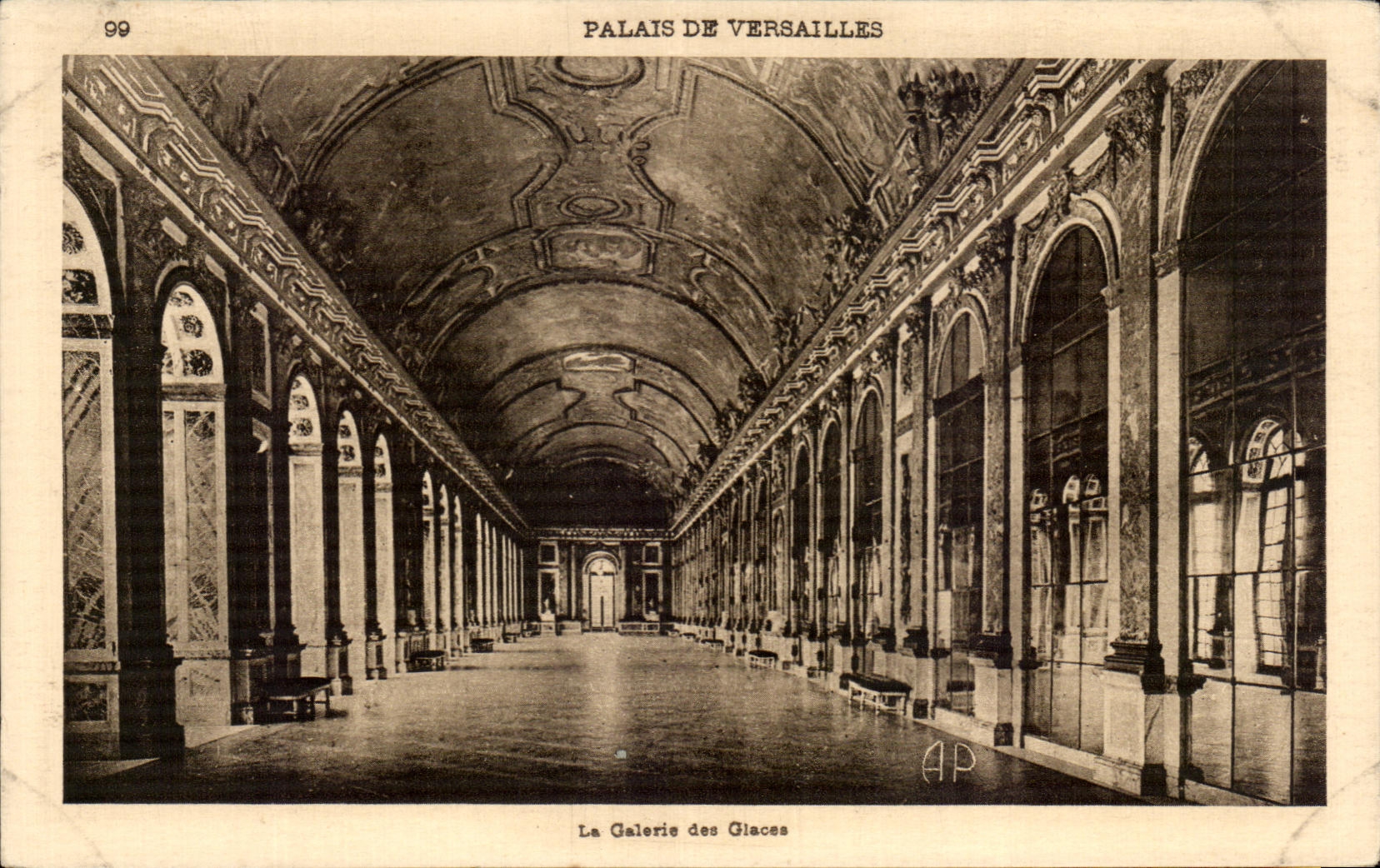 CPA Palais De Versailles La Galerie des Glaces