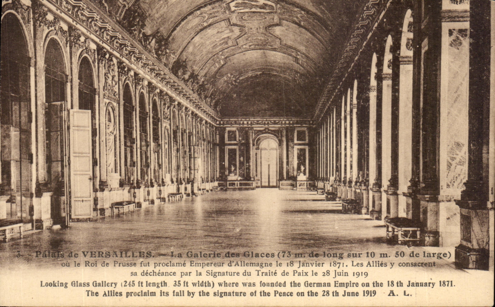 CPA Palais de Versailles La Galerie des Glaces 