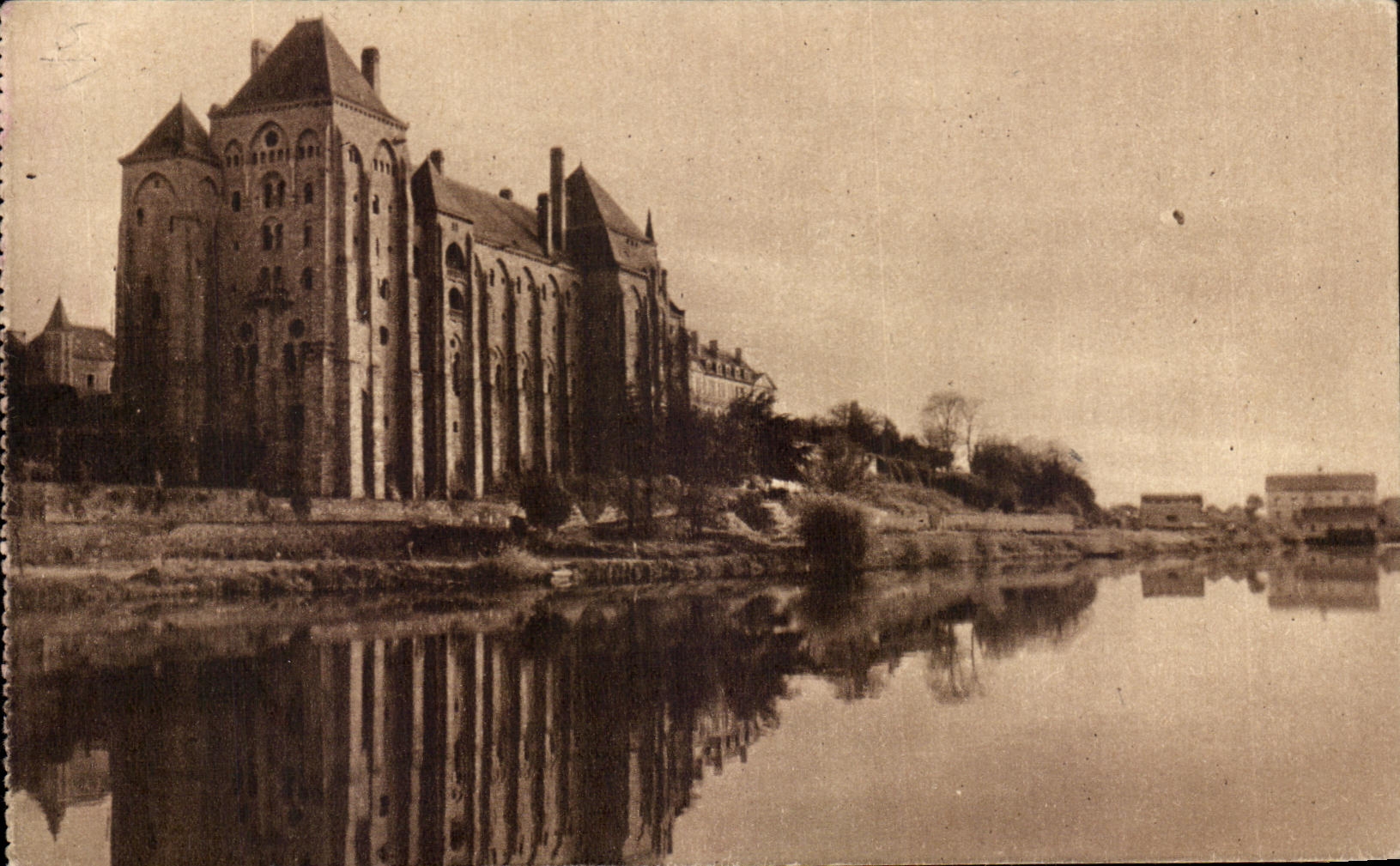 CPA the Abbey of Solesmes Seen of Right Bank of the Sarthe