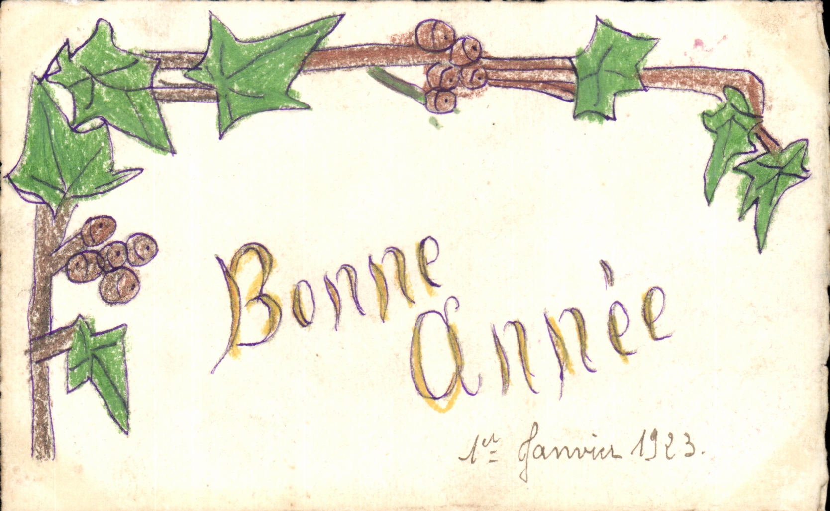 CPA Fantaisie Bonne annee