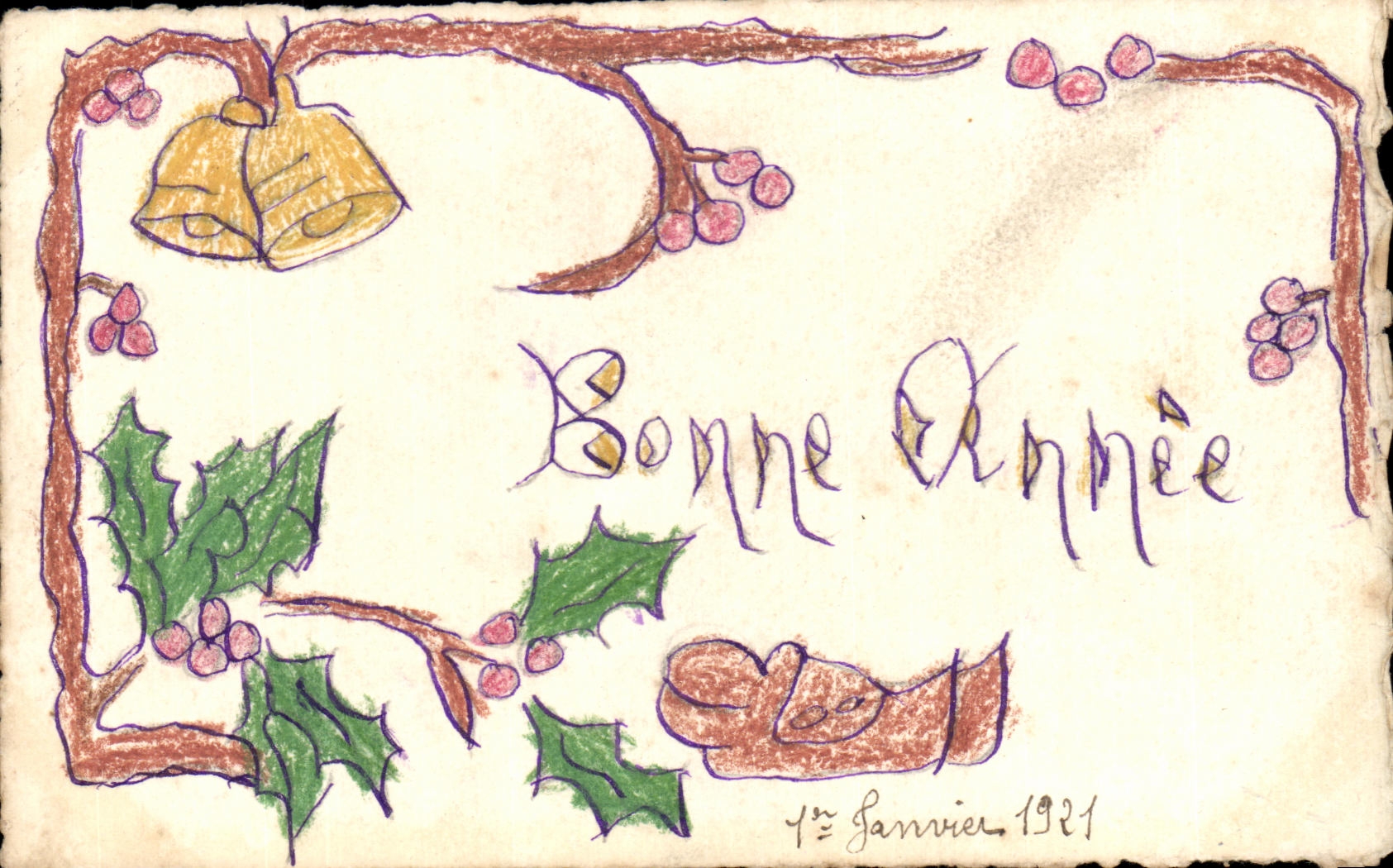 CPA Fantaisie Bonne annee
