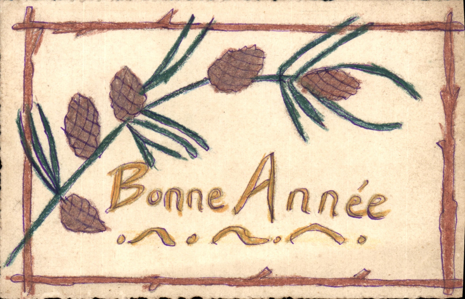 CPA Fantaisie Bonne annee 