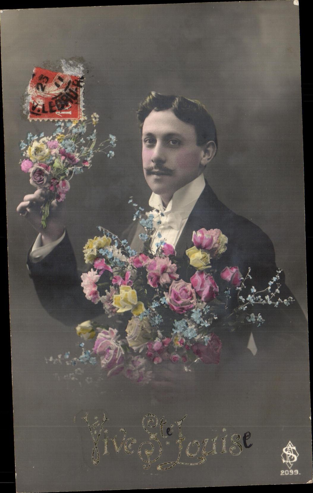 CPA Fantaisie Man Lives co Louise Fleurs