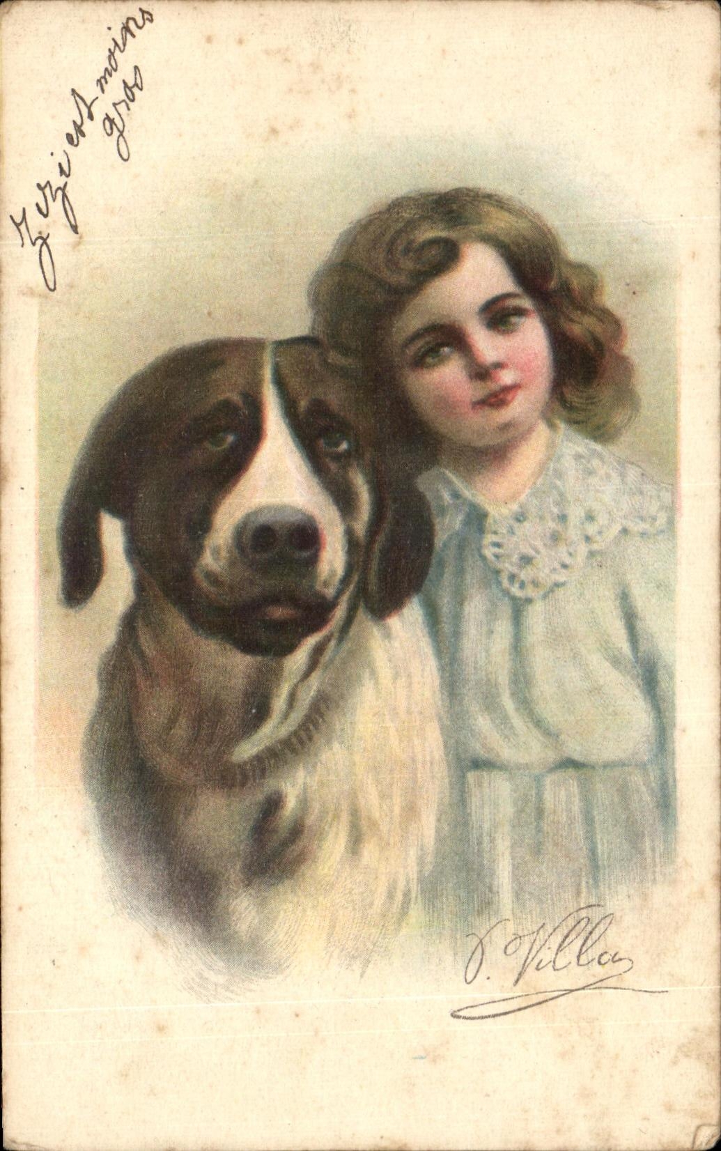 Perro del nino de la fantasia de CPA