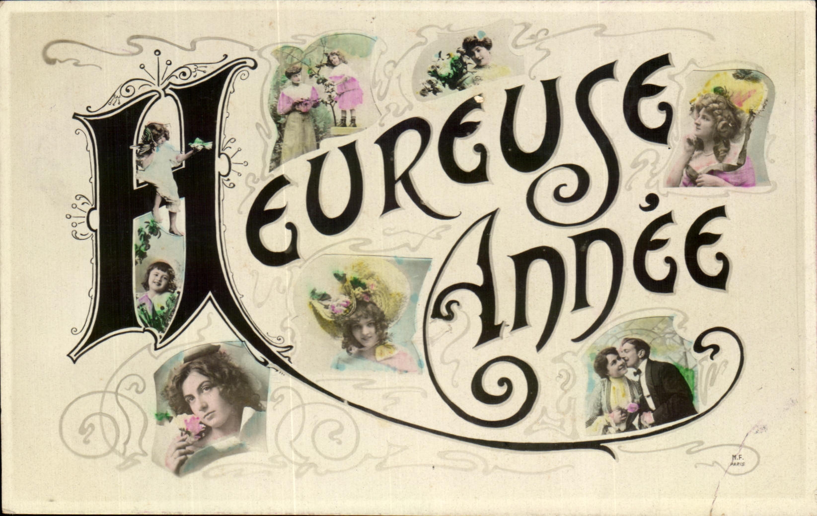 CPA Fantaisie Femme Heureuse annee