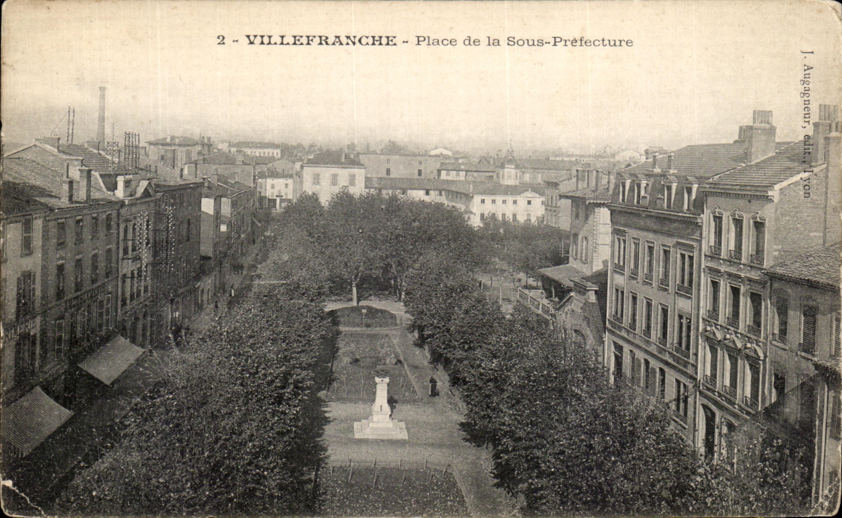 CPA Villefranche Places Under Prefecture