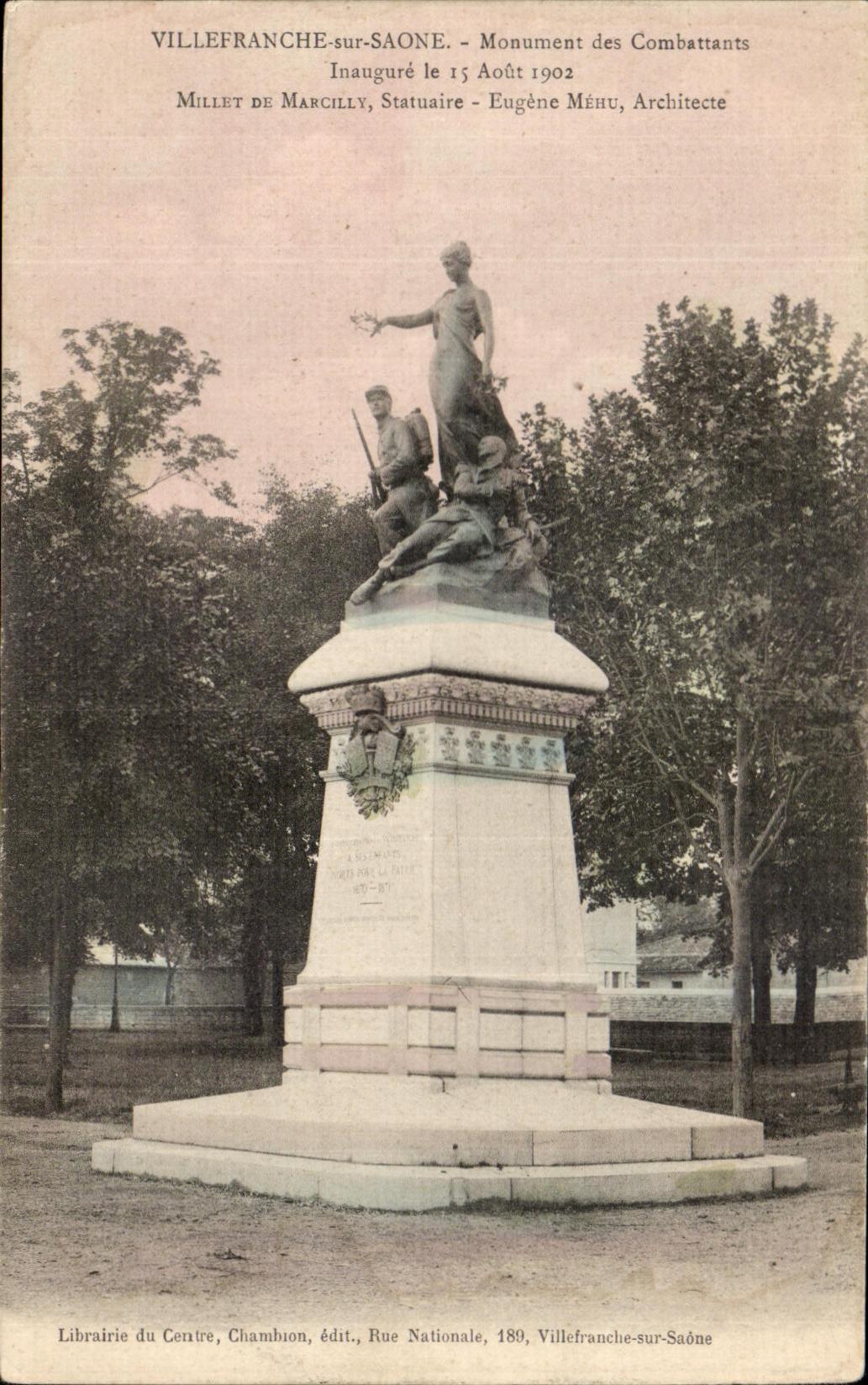 CPA Villefranche On the Saone Monument Of the Combatants