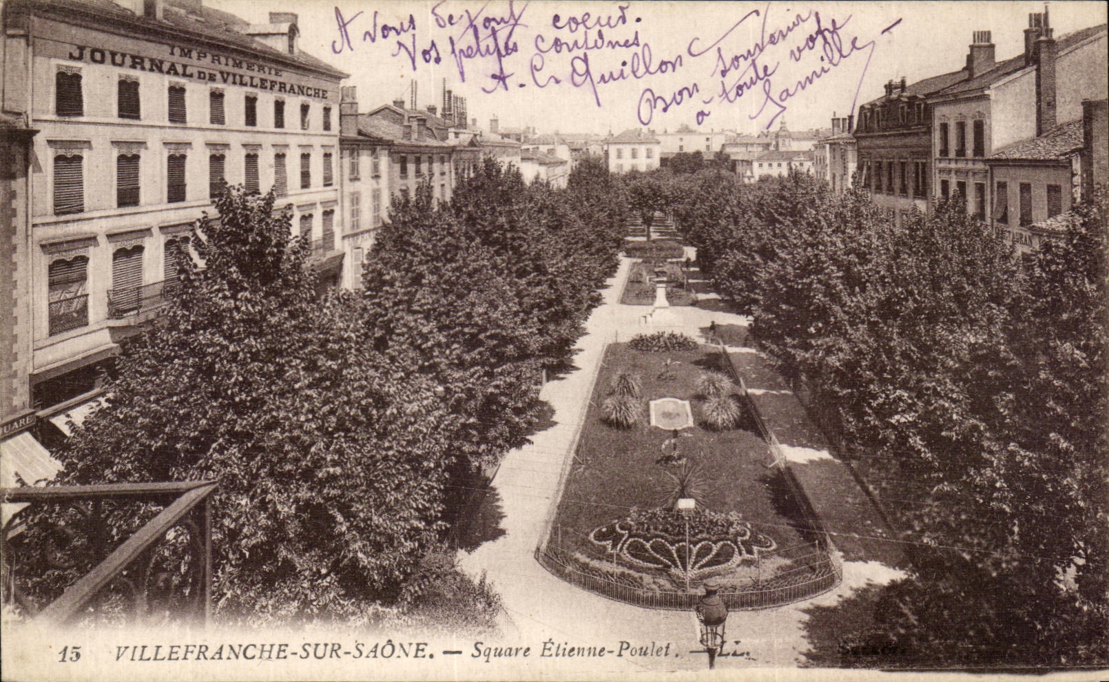 CPA Villefranche On the Saone Public garden Etienne Chicken