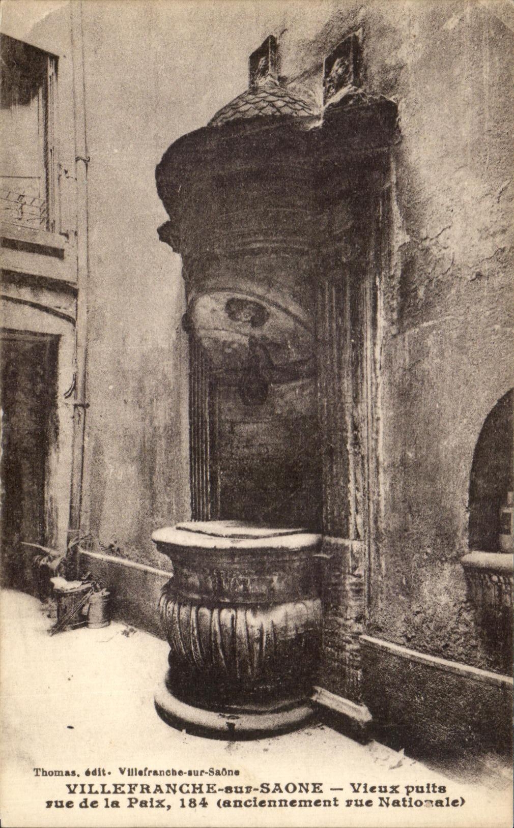 CPA Villefranche On the Saone Old Well Street of Peace