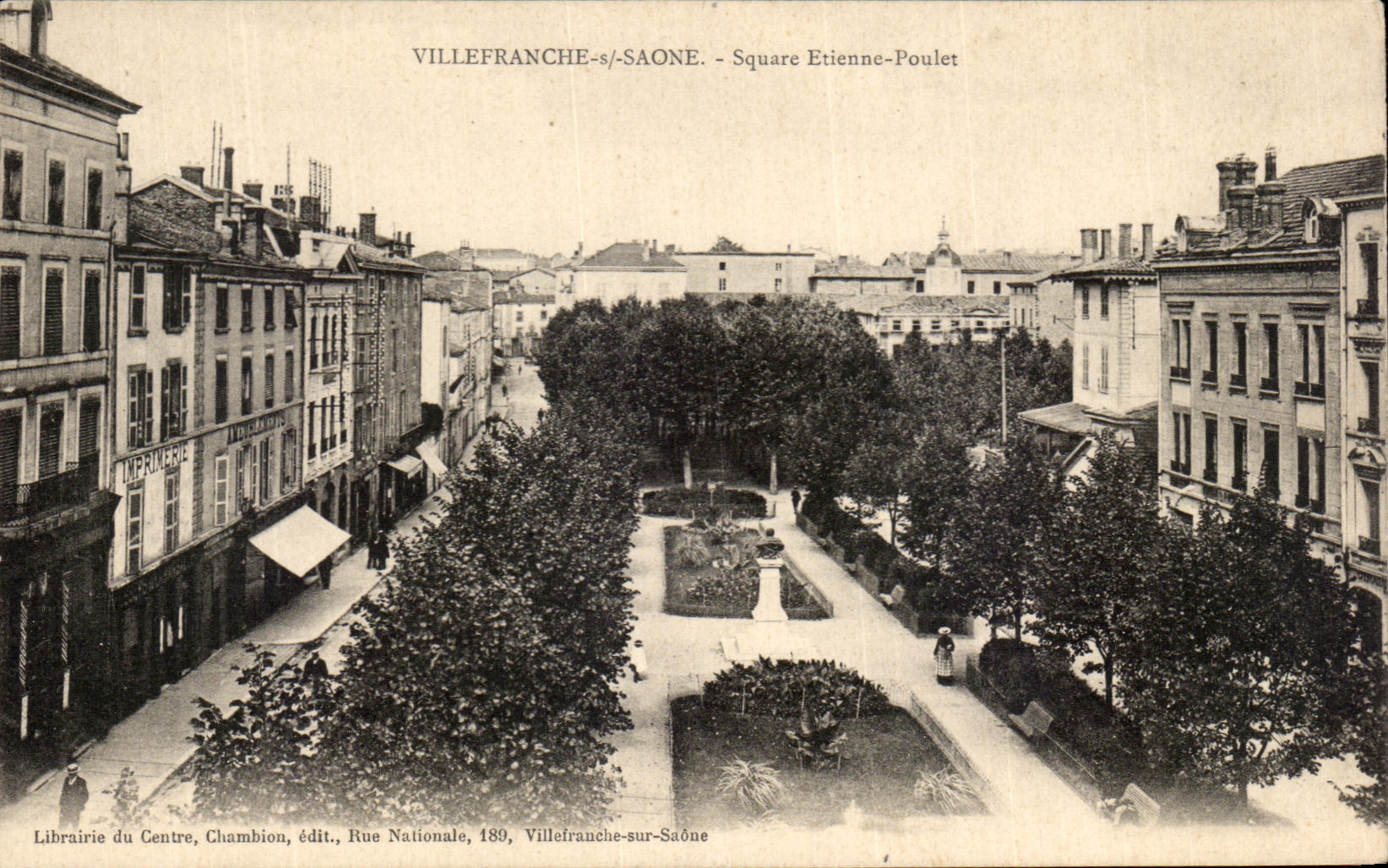 CPA Villefranche On the Saone Public garden Etienne Chicken