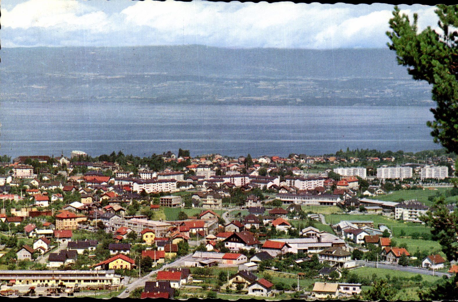CPSM Thonon Les Bains View Leman and the Swiss Bank