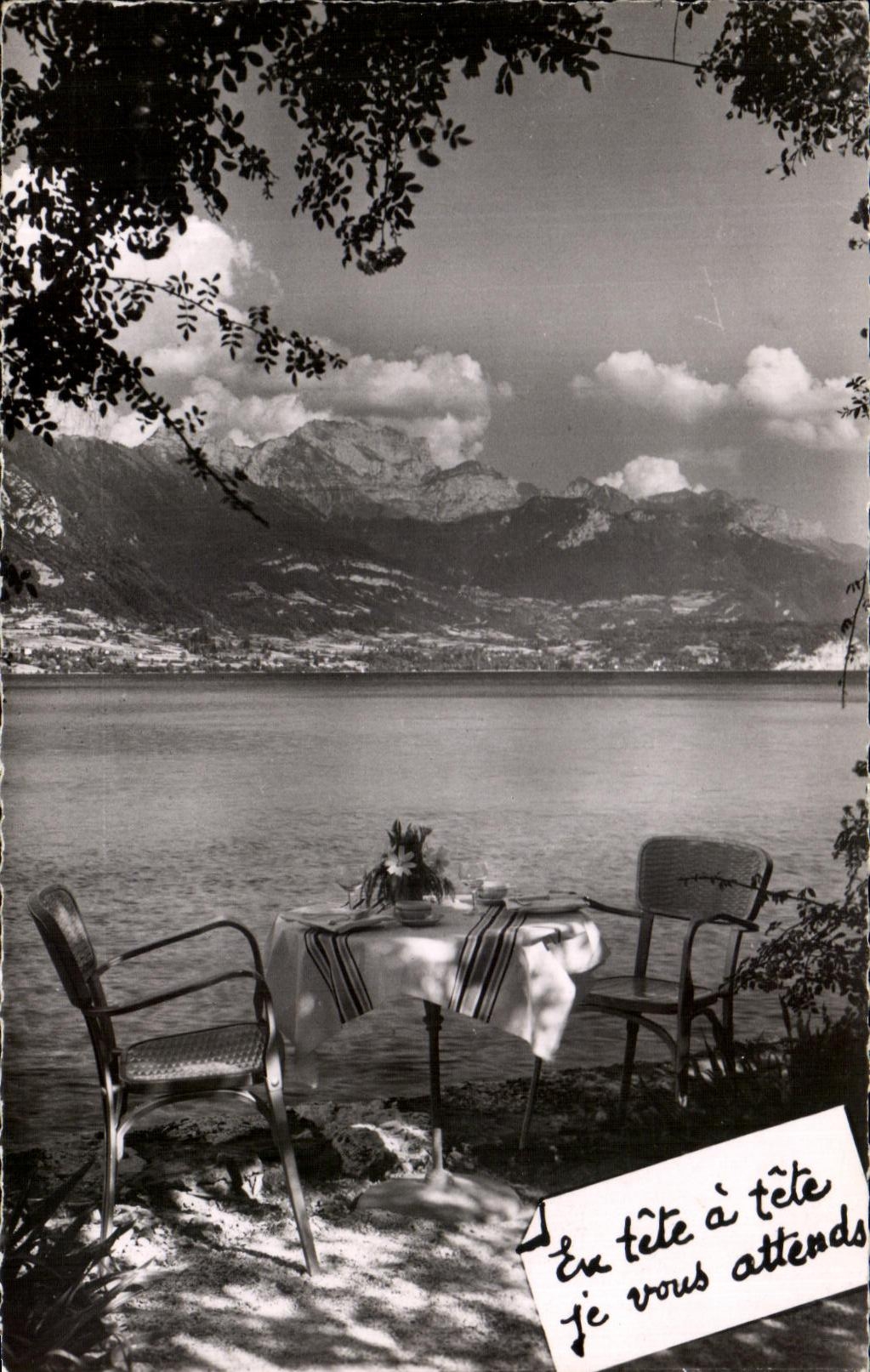 CPA Partage my happiness would be double Annecy Lake