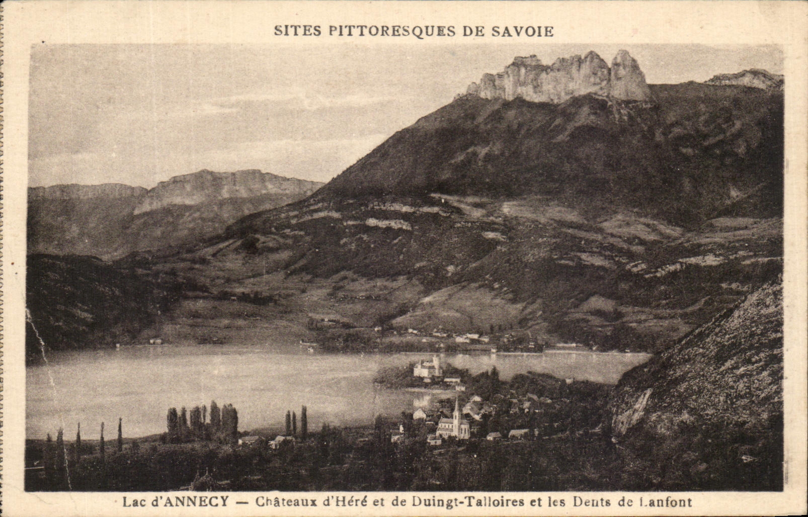 CPA Lake Annecy Castles of Young stag and Duingt Talloires and Teeth of Lanfont