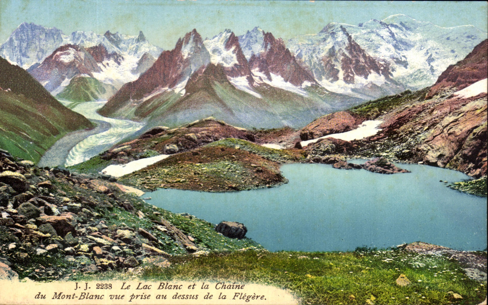 CPA the White Lake and the Chain of the Mount Blanc Seen from to the top of Flegere