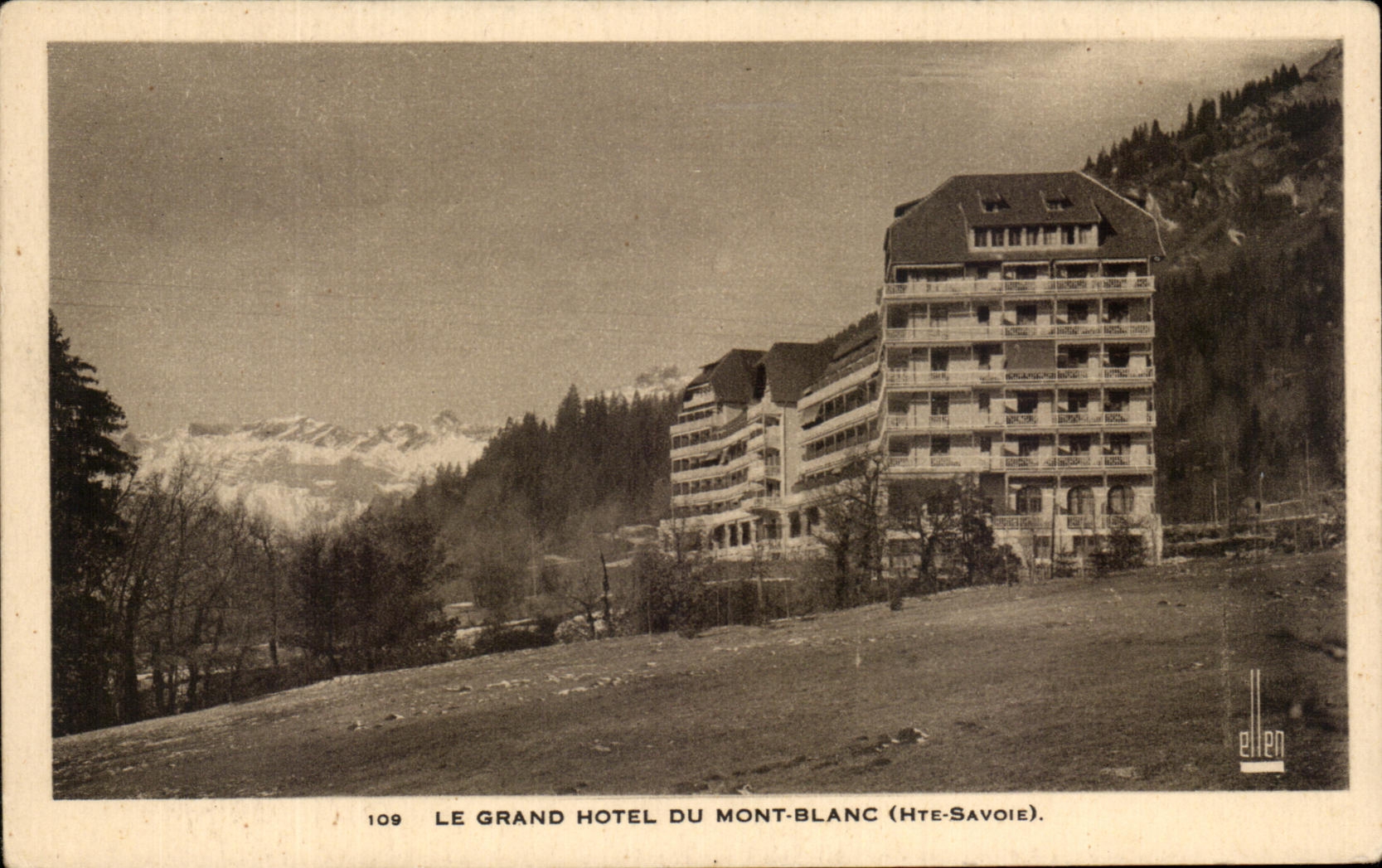 CPA the Large Hotel Of Mont Blanc