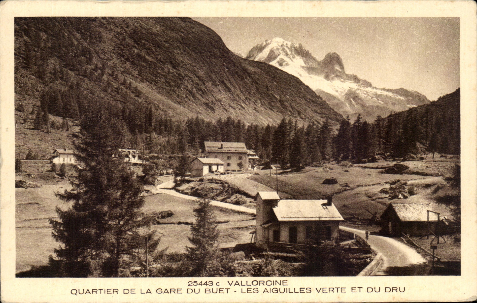 CPA Vallorcine District Of the Station Of Buet Needles Green And Thickly