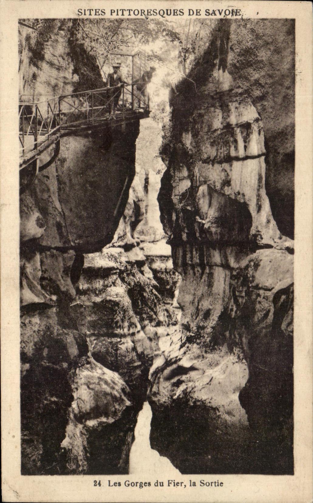 Picturesque CPA Sites Of Savoy Falls of Trusting Sortle