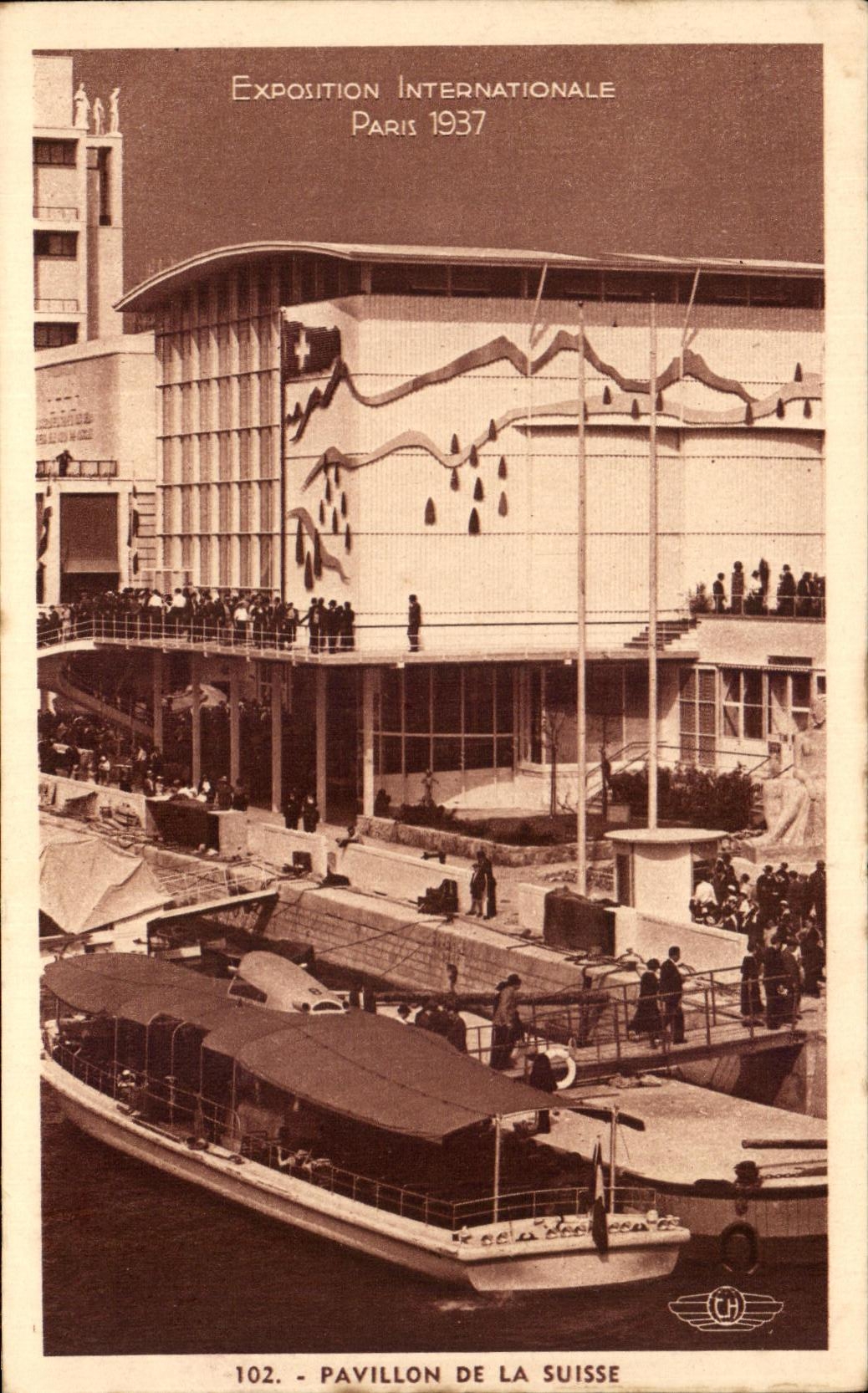 CPA House Of Switzerland Fair international Paris 1937