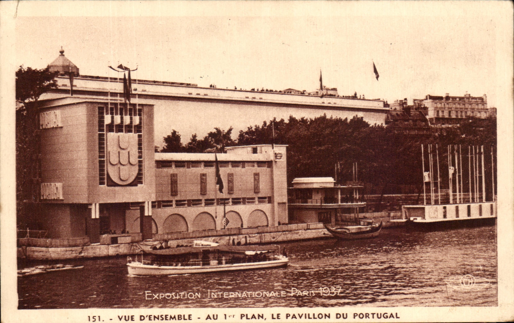 CPA Fair International Paris 1937 the House Of Portugal