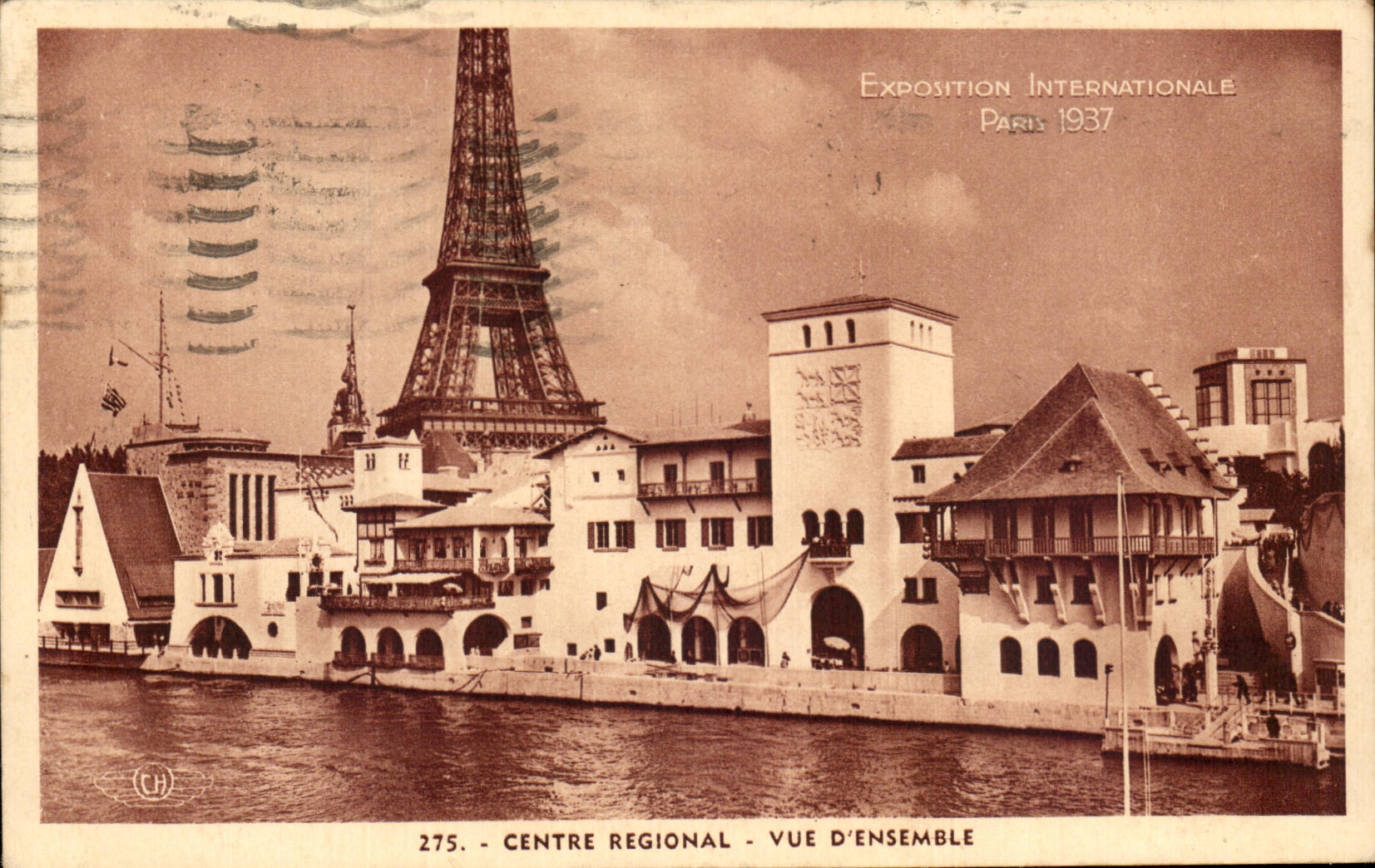International CPA Exposition Paris 1937 Centers Regional Overall picture Eiffel Tower