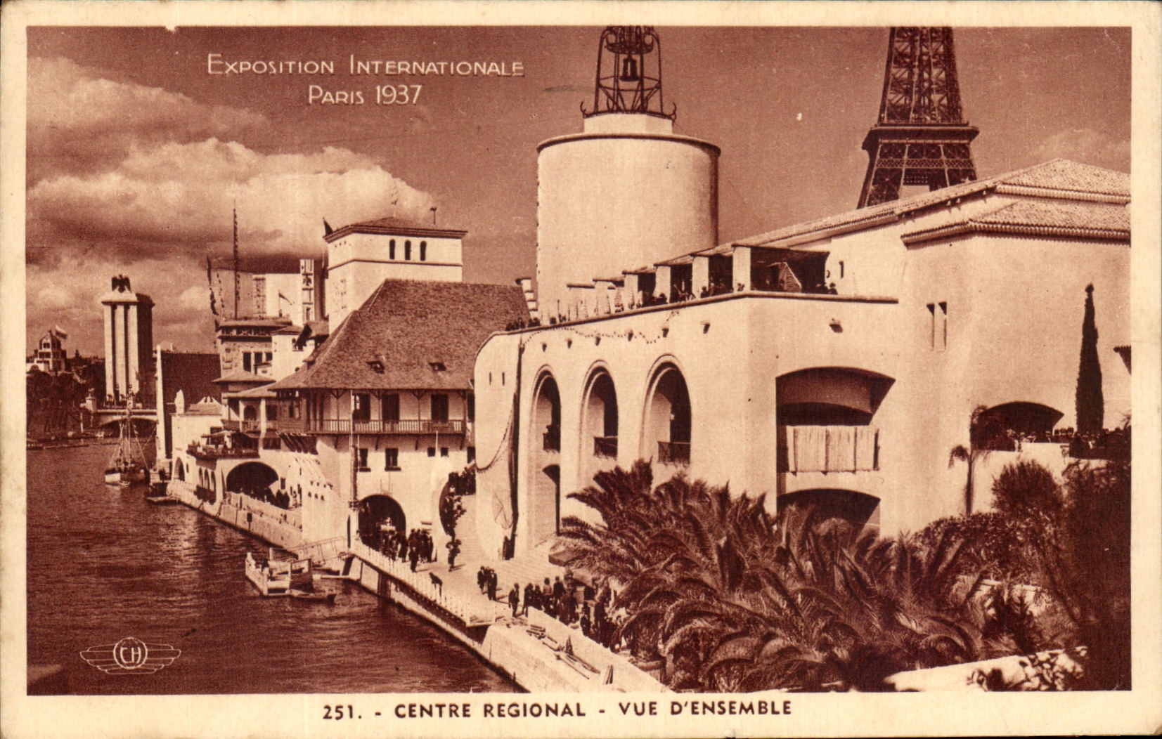 International CPA Exposition Paris 1937 Centers Regional Overall picture Eiffel Tower