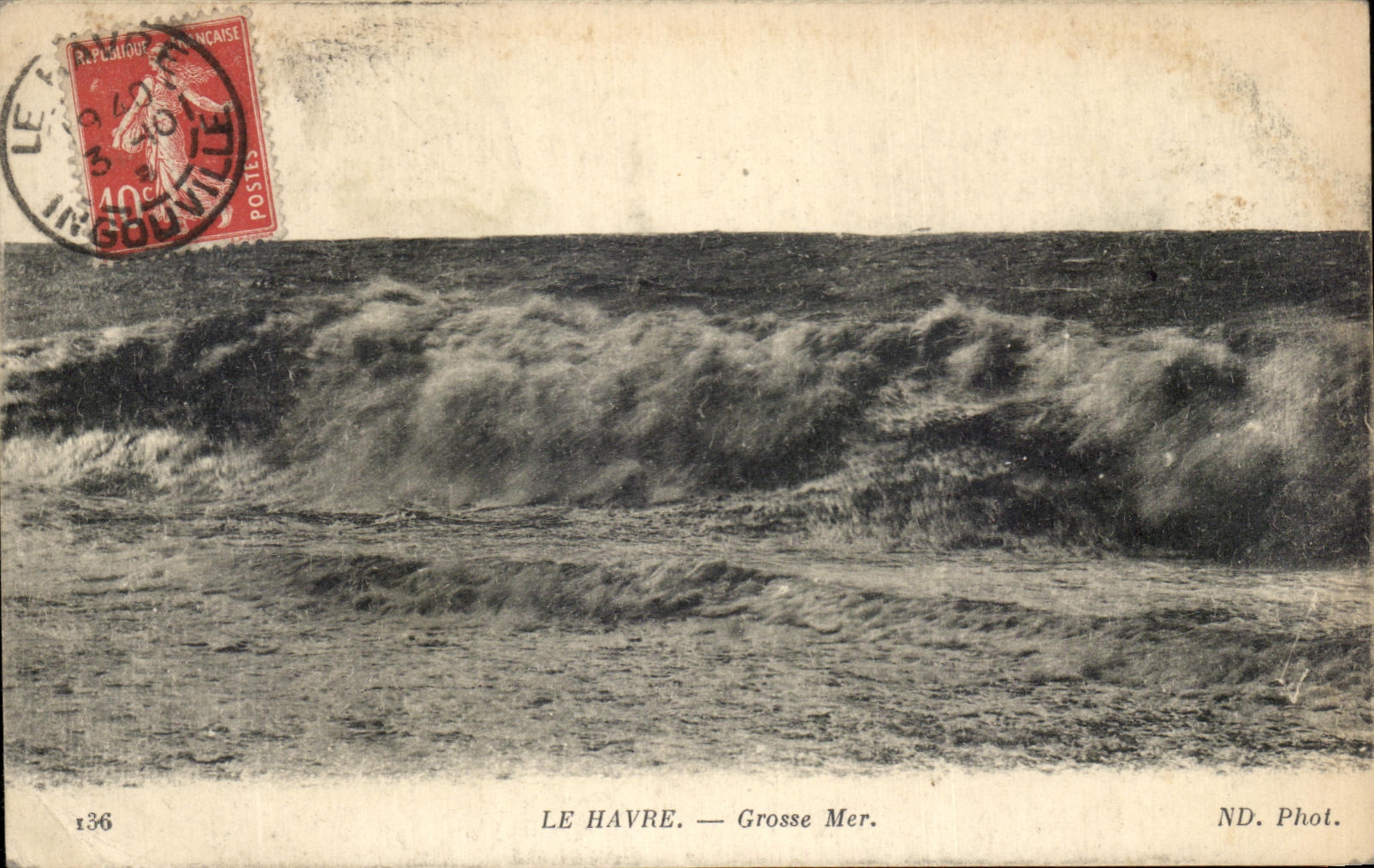 CPA Le Havre Heavy sea